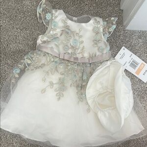 Baby Dress with Floral Embroidery